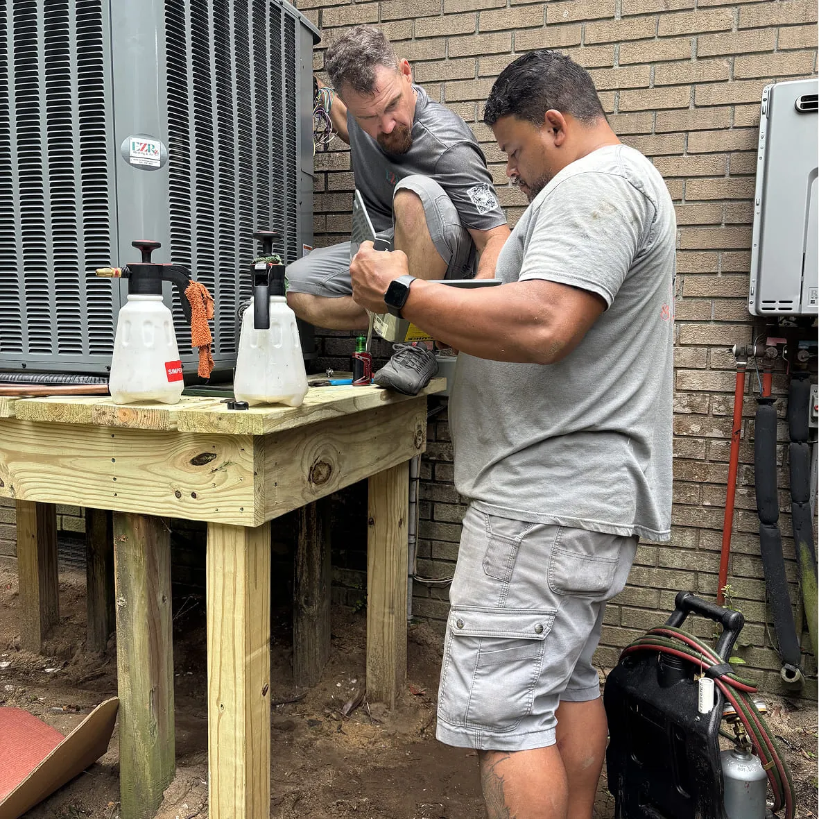 EZR Heating & Air technicians